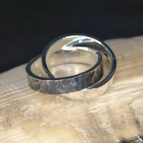 massive Silberringe Marke D'oz Größe 58 (Ø ca. 18,5 mm)