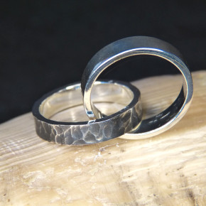 massive Silberringe Marke D'oz Größe 58 (Ø ca. 18,5 mm)