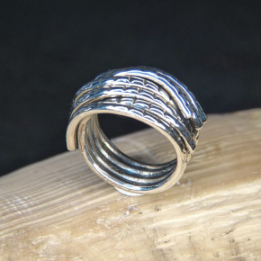 Silberring "gewickelt" W18,8