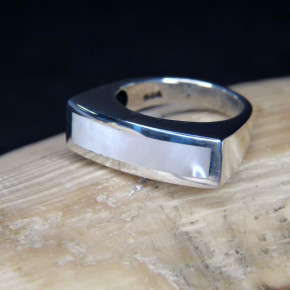 Silberring mit Perlmutt Größe 56 (Ø ca. 17,8 mm)