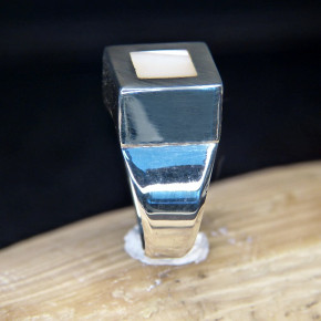 Silberring mit Perlmutt W17,8