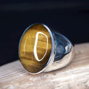 Silberring mit Tigeruage W18,8