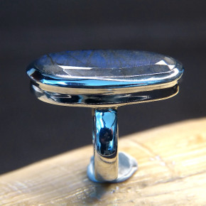 Silberring mit blauem Labradorit W17,2