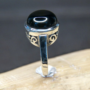 Silberring mit Onyx W17,5