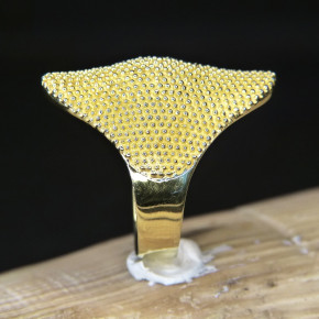 auffälliger Silberring vergoldet W20,4