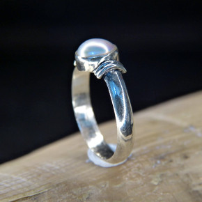 Silberring mit Perle W18,5
