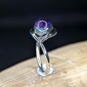 zarter Silberring mit Amethyst W17,8