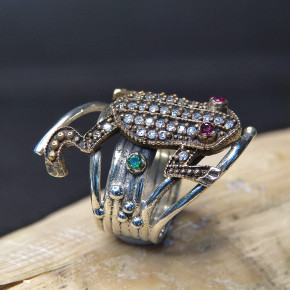 Silberring Motiv "Frosch" W17,5